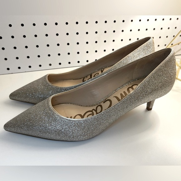 Sam Edelman Dori Kitten Heels Silver Metallic Size 10M - Picture 13 of 16